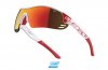 Force Profi Radsportbrille RACE PRO, weiß/rot